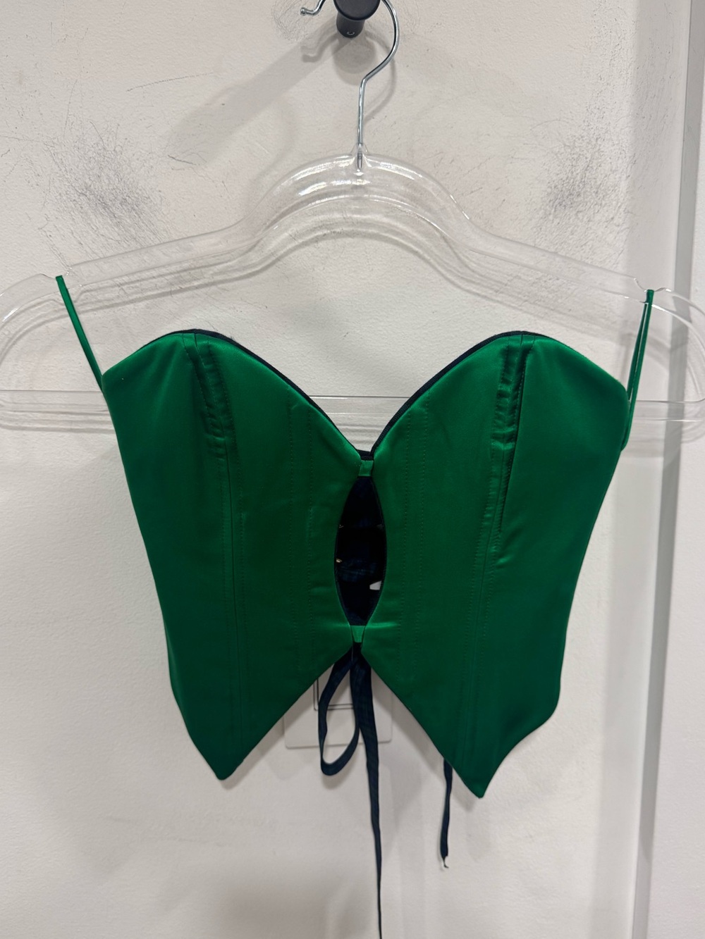 Emerald Corset Camisole with Center Keyhole
